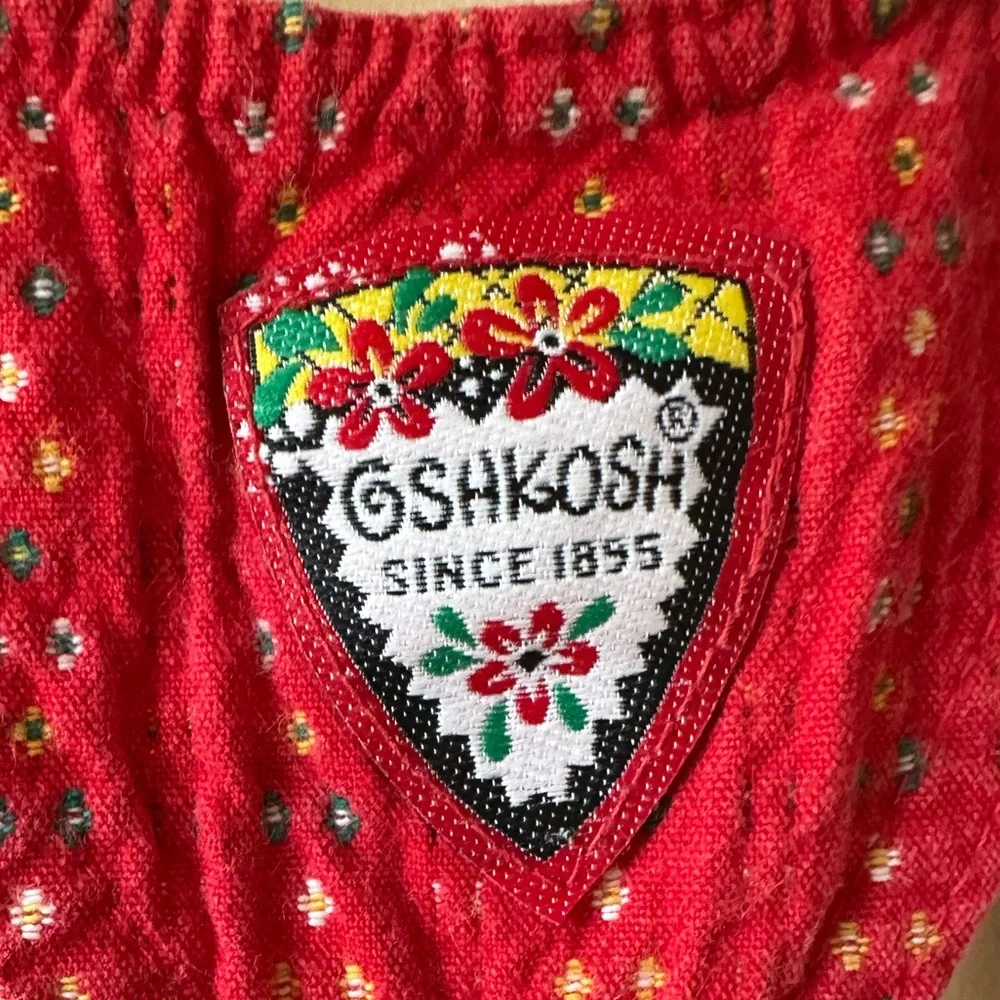 Vintage OshKosh May Flower Overall Jumper Made In USA Rare!